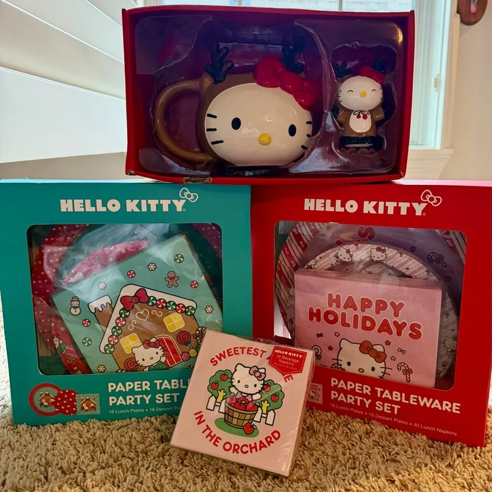 Hello Kitty party accessory bundle for girls.